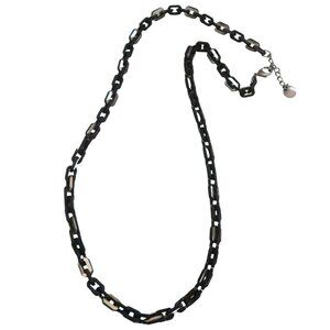 PONO Joan Goodman Resin & metal link long necklace